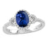 1.12ct Oval Tanzanite Ring With .22ctw Diamonds in 14k White Gold