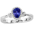 0.55ct Pear Tanzanite Ring With 0.09ctw Diamonds in 14k White Gold & 18k White Gold