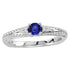 0.22ct Round Tanzanite Ring With 0.2ctw Diamonds in 14k White Gold