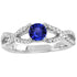 0.45ct Round Tanzanite Ring With 0.22ctw Diamonds in 14k White Gold