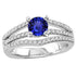 0.78ct Round Tanzanite Ring With 0.42ctw Diamonds in 14k White Gold