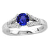 0.78ct Round Tanzanite Ring With 0.09ctw Diamonds in 14k White Gold