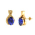 0.3ctw Oval Tanzanite Earring in 14k Yellow Gold