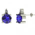 0.44ctw Round Tanzanite Earring With 0.28ctw Diamonds in 14k Gold