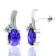 0.30ctw Oval Tanzanite Earring With 0.01ctw Diamonds in 14k Gold & 18k Gold