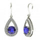 1.56ctw Round Tanzanite Earring With 0.28ctw Diamonds in 14k Gold