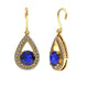 1.56ctw Round Tanzanite Earring With 0.28ctw Diamonds in 14k Gold