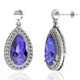 5.6ctw Pear Tanzanite Earring With 0.34ctw Diamonds in 14k Gold