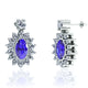 0.36ctw Oval Tanzanite Earring With 0.35ctw Diamonds in 14k Gold