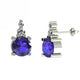 0.44ctw Round Tanzanite Earring With 0.03ctw Diamonds in14k Gold & 18k Gold