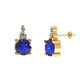 0.44ctw Round Tanzanite Earring With 0.03ctw Diamonds in14k Gold & 18k Gold