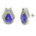 1.10 ctw Pear Tanzanite Earring With 0.36ctw Diamonds in 14k Gold