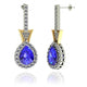 1.9ctw Pear Tanzanite Earring With 0.71ctw Diamonds in Two Tone Gold