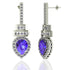 1.9ctw Pear Tanzanite Earring With 0.89ctw Diamonds in 18k Gold