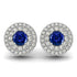 1.56ctw Round Tanzanite Earring With .92ctw Diamonds in 14k White Gold