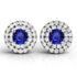 1.56ctw Round Tanzanite Earring With .48ctw Diamonds in 14k White Gold