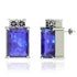 2.7ctw Emerald Cut Tanzanite Earring With 0.21ctw Diamonds in 14k Gold
