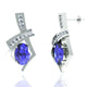 1.36ctw Oval Tanzanite Earring With 0.18ctw Diamonds in 14k Gold