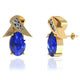 0.8ctw Oval Tanzanite Earring With 0.03ctw Diamonds in 14k Gold & 18k Gold