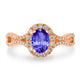 0.76ct Oval Tanzanite Ring with 0.39 cttw Diamond