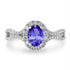 0.76ct Oval Tanzanite Ring with 0.39 cttw Diamond
