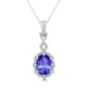 4.9ct Oval Tanzanite Pendant with 0.46 cttw Diamond