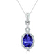 4.9ct Oval Tanzanite Pendant with 0.46 cttw Diamond