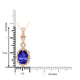 4.9ct Oval Tanzanite Pendant with 0.46 cttw Diamond