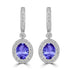 3.6ct Oval Tanzanite Earring with 1.16 cttw Diamond