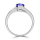 1.2ct Oval Tanzanite Ring with 0.13 cttw Diamond
