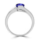 1.2ct Oval Tanzanite Ring with 0.13 cttw Diamond