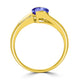 1.2ct Oval Tanzanite Ring with 0.13 cttw Diamond
