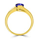 1.2ct Oval Tanzanite Ring with 0.13 cttw Diamond