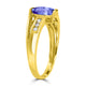 1.2ct Oval Tanzanite Ring with 0.13 cttw Diamond