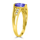 1.2ct Oval Tanzanite Ring with 0.13 cttw Diamond