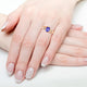 1.2ct Oval Tanzanite Ring with 0.13 cttw Diamond