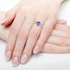 1.2ct Oval Tanzanite Ring with 0.13 cttw Diamond