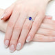 1.2ct Oval Tanzanite Ring with 0.13 cttw Diamond