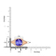 2.4ct Cushion Tanzanite Ring with 0.32 cttw Diamond