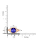 2.4ct Cushion Tanzanite Ring with 0.32 cttw Diamond