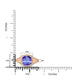 2.4ct Cushion Tanzanite Ring with 0.32 cttw Diamond