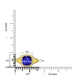 2.4ct Cushion Tanzanite Ring with 0.32 cttw Diamond