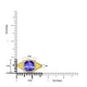 2.4ct Cushion Tanzanite Ring with 0.32 cttw Diamond