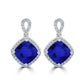 6.8ct Cushion Tanzanite Earring with 0.42 cttw Diamond