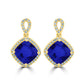 6.8ct Cushion Tanzanite Earring with 0.42 cttw Diamond