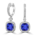 4.8ct Cushion Tanzanite Earring with 0.52 cttw Diamond