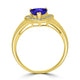 1ct Heart Tanzanite Ring with 0.15 cttw Diamond