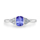 1ct Oval Tanzanite Ring with 0.21 cttw Diamond