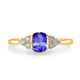 1ct Oval Tanzanite Ring with 0.21 cttw Diamond
