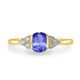 1ct Oval Tanzanite Ring with 0.21 cttw Diamond